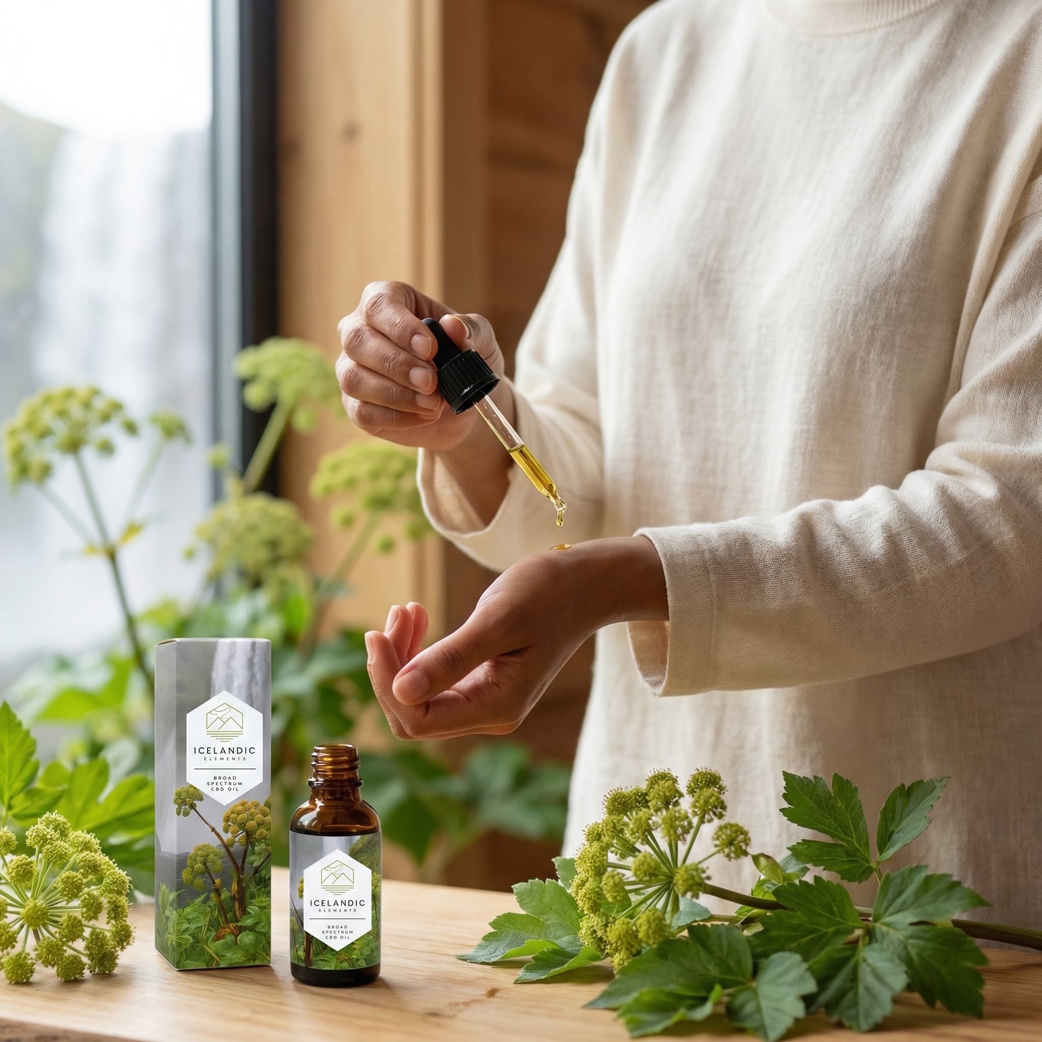 Angelica Balance Oil — in use