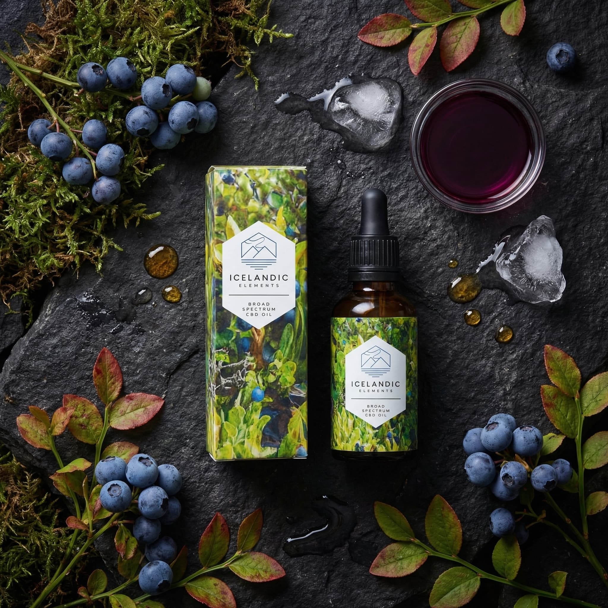 Bilberry Renewal Oil — flatlay